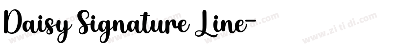 Daisy Signature Line字体转换